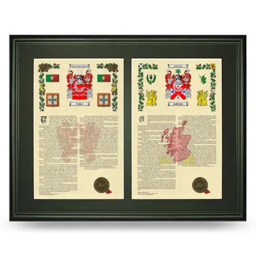 Double Armorial History Framed-Black