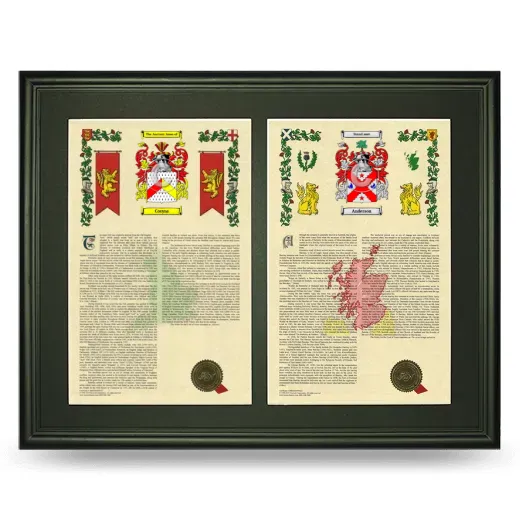 Double Armorial History Framed-Black