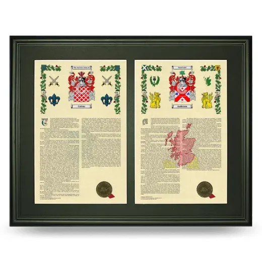 Double Armorial History Framed-Black