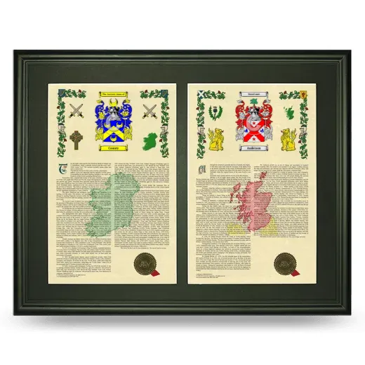 Double Armorial History Framed-Black