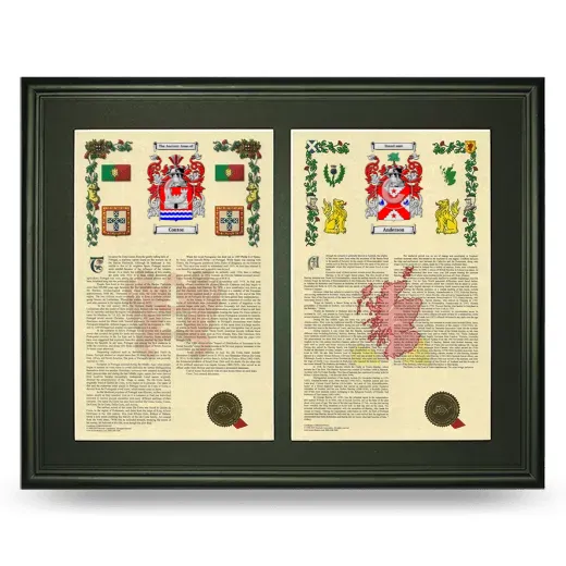 Double Armorial History Framed-Black