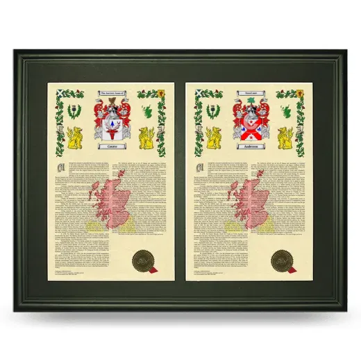 Double Armorial History Framed-Black
