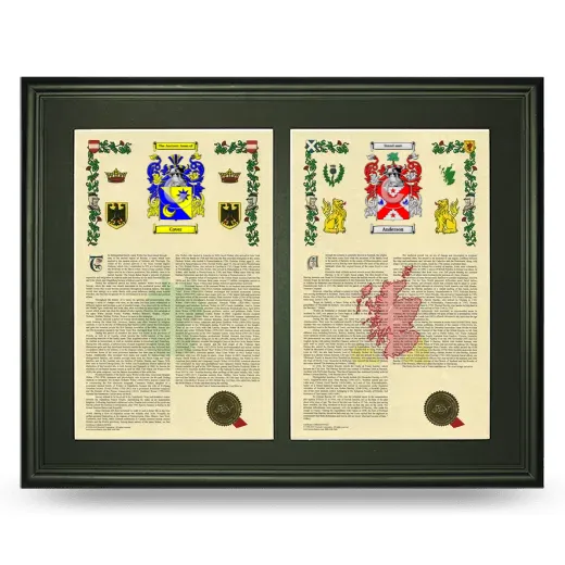 Double Armorial History Framed-Black