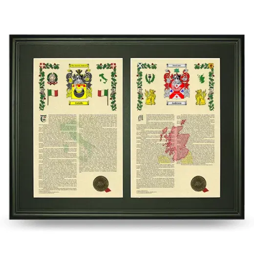 Double Armorial History Framed-Black