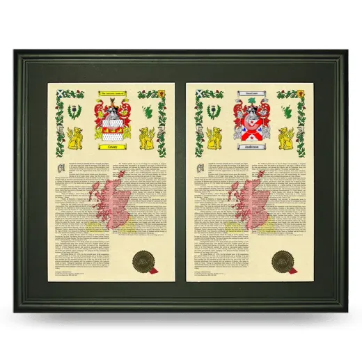 Double Armorial History Framed-Black