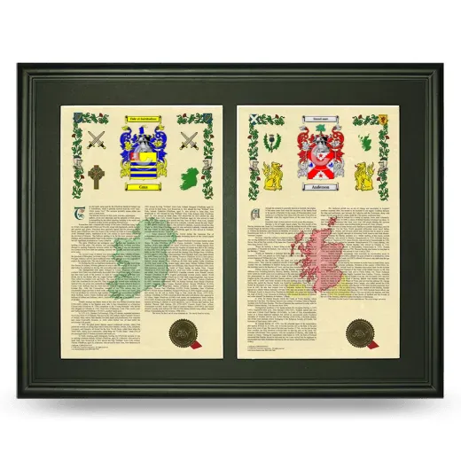 Double Armorial History Framed-Black