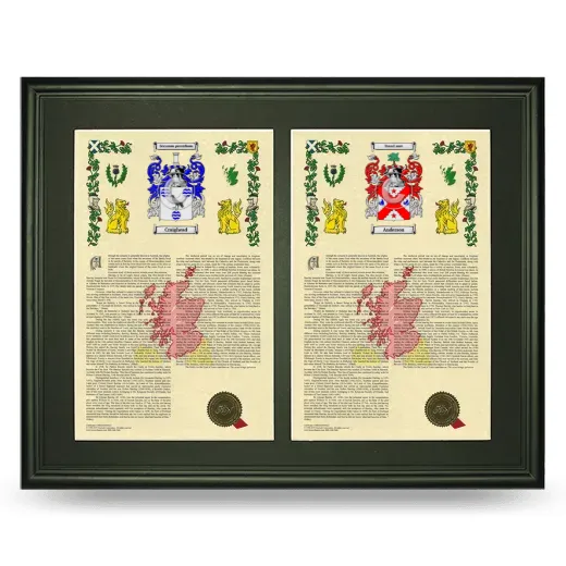 Double Armorial History Framed-Black