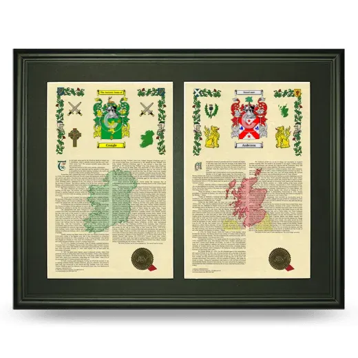 Double Armorial History Framed-Black