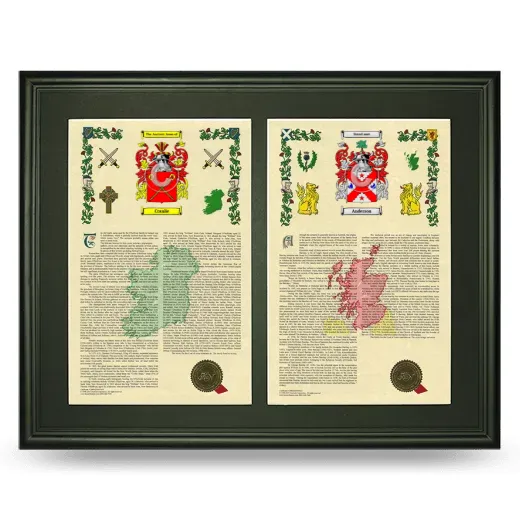 Double Armorial History Framed-Black