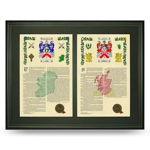 Double Armorial History Framed-Black