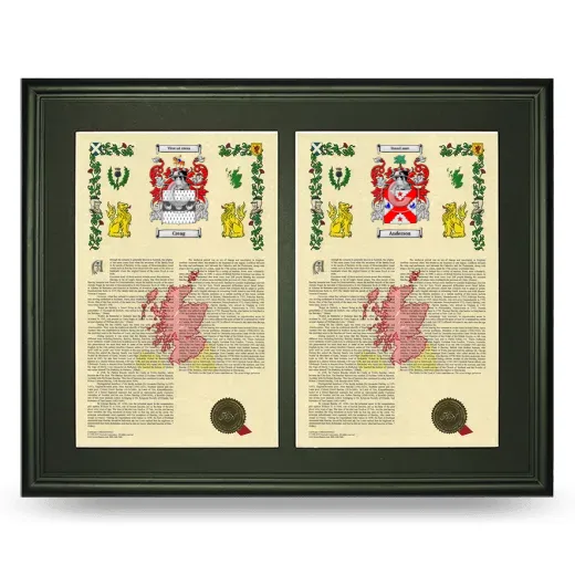 Double Armorial History Framed-Black
