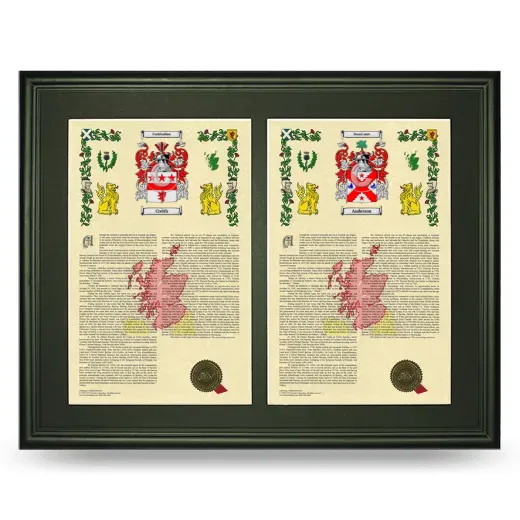 Double Armorial History Framed-Black