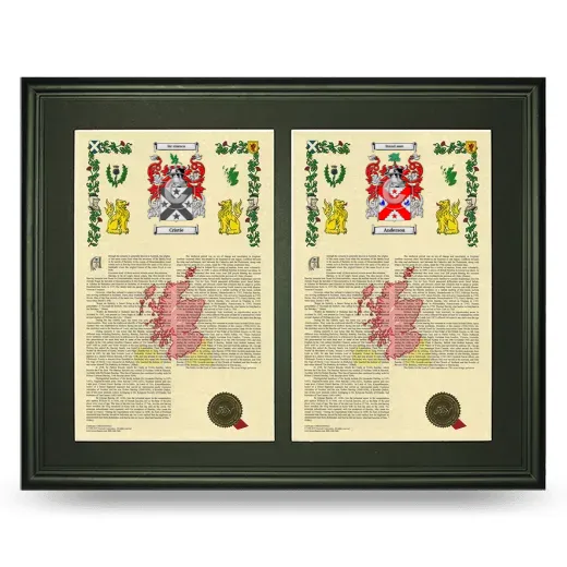 Double Armorial History Framed-Black