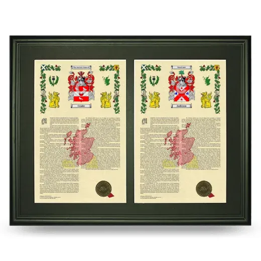 Double Armorial History Framed-Black