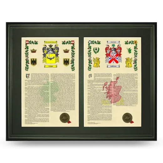 Double Armorial History Framed-Black