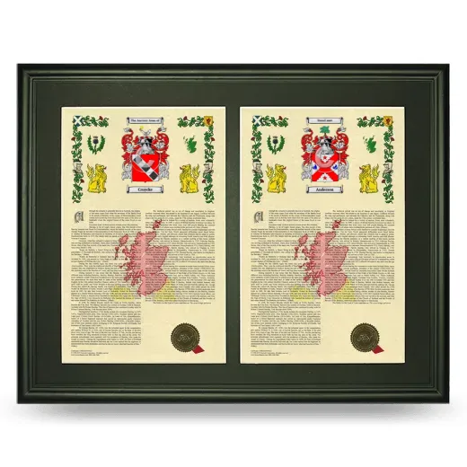 Double Armorial History Framed-Black