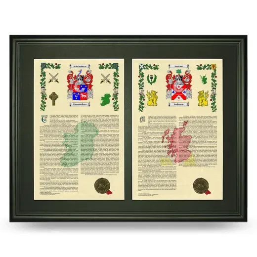Double Armorial History Framed-Black