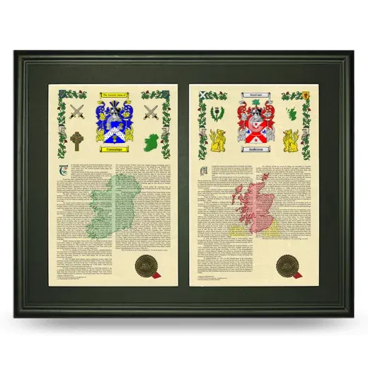 Double Armorial History Framed-Black