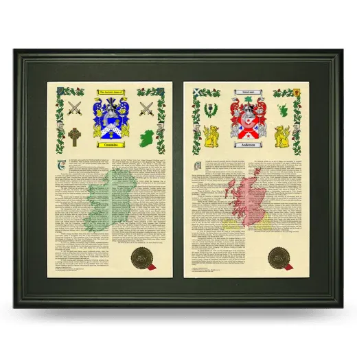 Double Armorial History Framed-Black