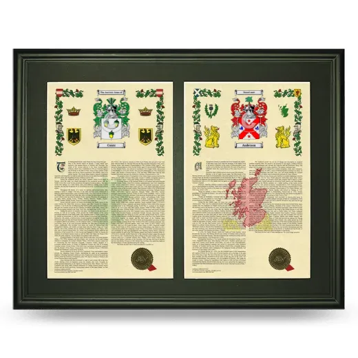 Double Armorial History Framed-Black