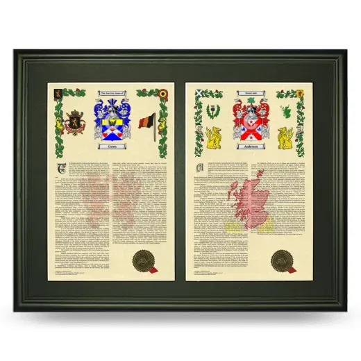 Double Armorial History Framed-Black