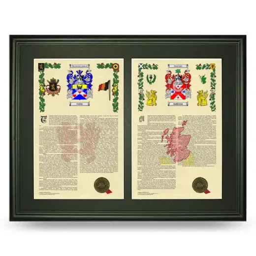 Double Armorial History Framed-Black