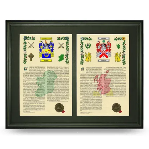 Double Armorial History Framed-Black