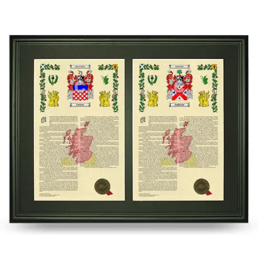 Double Armorial History Framed-Black