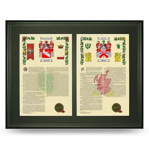 Double Armorial History Framed-Black