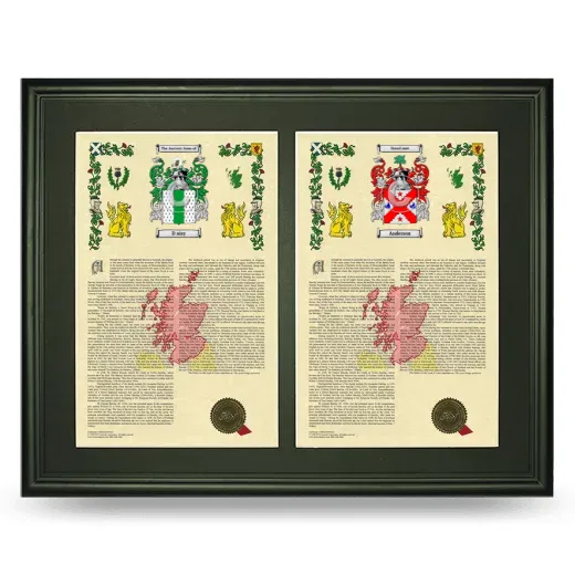 Double Armorial History Framed-Black