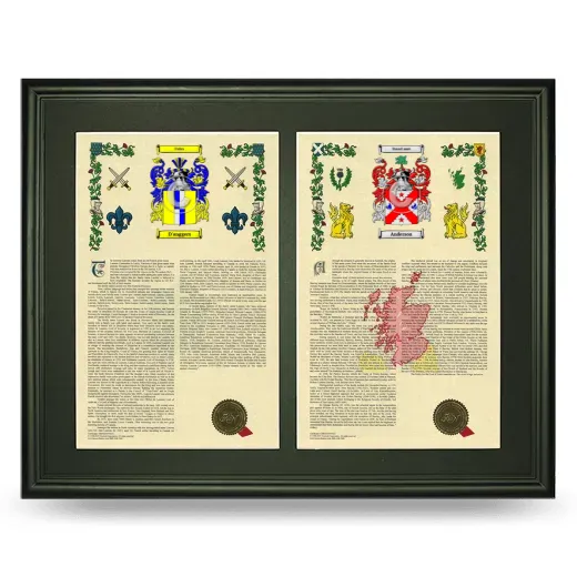 Double Armorial History Framed-Black