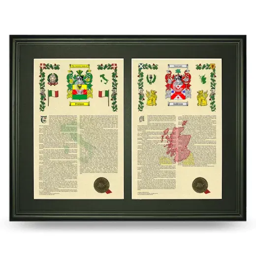 Double Armorial History Framed-Black
