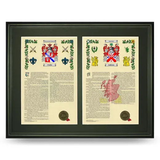 Double Armorial History Framed-Black