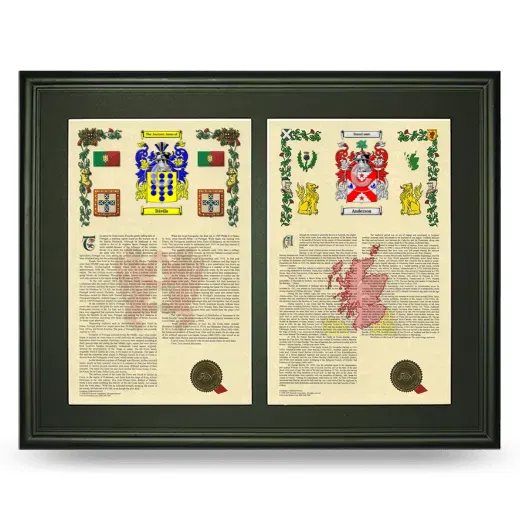 Double Armorial History Framed-Black