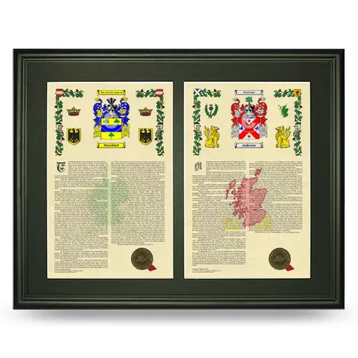 Double Armorial History Framed-Black