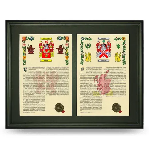 Double Armorial History Framed-Black