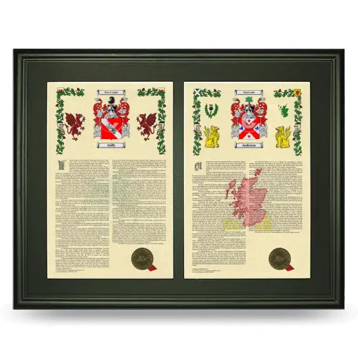 Double Armorial History Framed-Black