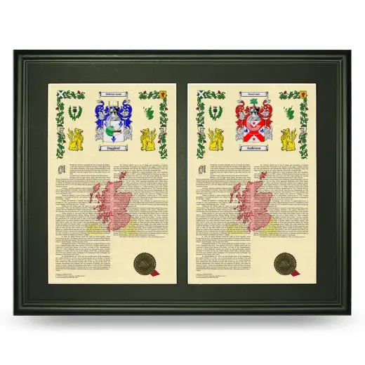 Double Armorial History Framed-Black