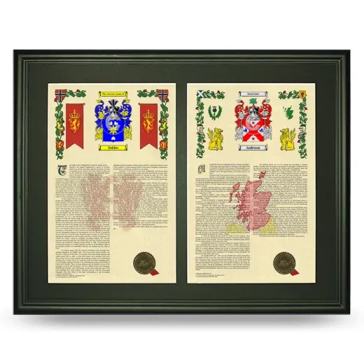 Double Armorial History Framed-Black