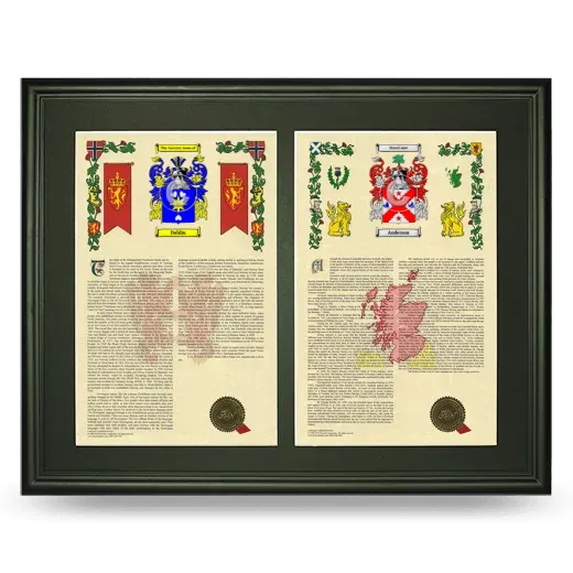Double Armorial History Framed-Black