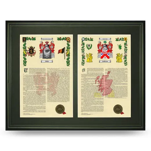 Double Armorial History Framed-Black