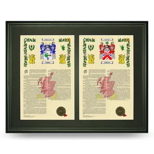 Double Armorial History Framed-Black