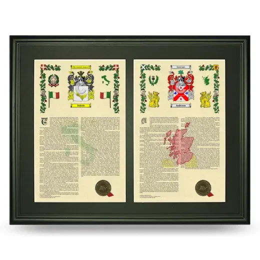 Double Armorial History Framed-Black