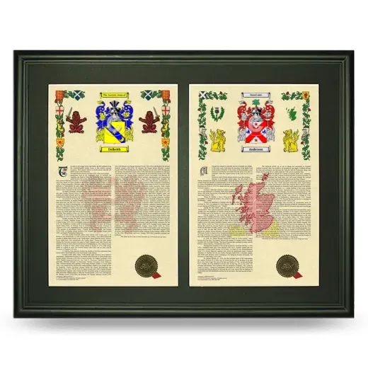 Double Armorial History Framed-Black