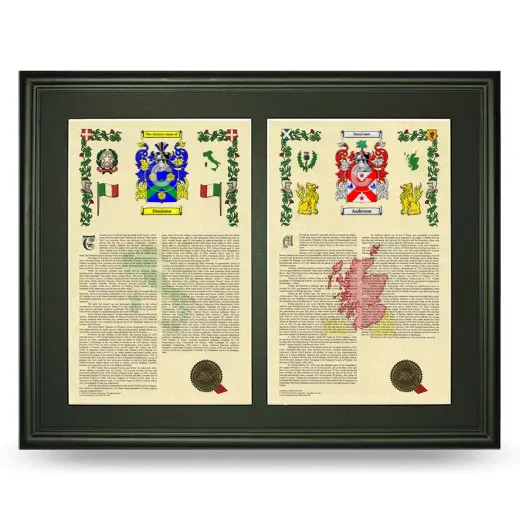 Double Armorial History Framed-Black