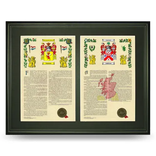 Double Armorial History Framed-Black