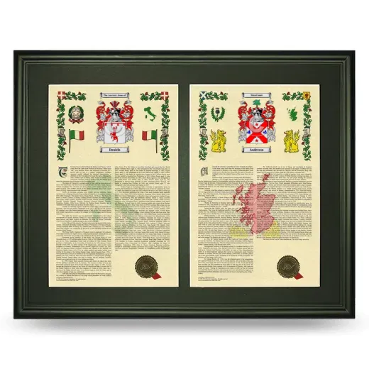 Double Armorial History Framed-Black