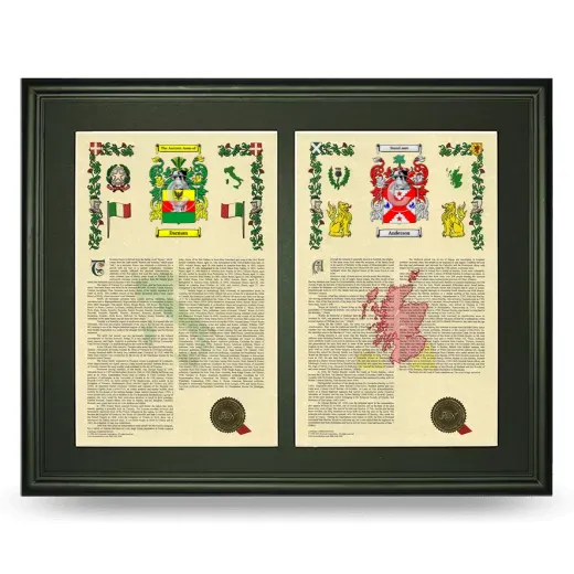 Double Armorial History Framed-Black