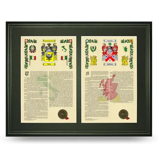 Double Armorial History Framed-Black
