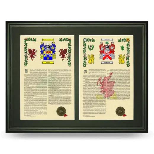 Double Armorial History Framed-Black
